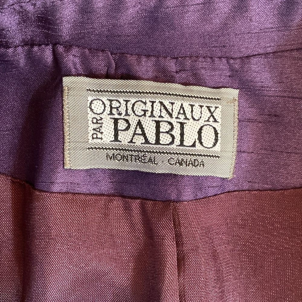 Originaux Par Pablo -  Vintage Purple trench coat. Size L - Picture 4 of 10